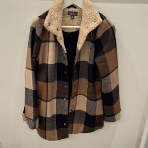 Orb Women's Plaid Jacket - Brown and Black